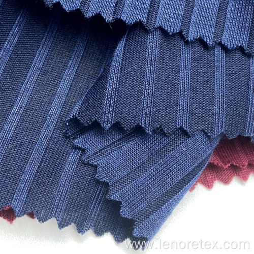 100% Polyester 190GSM Knit Stripe 8*2 Ribbed Fabric